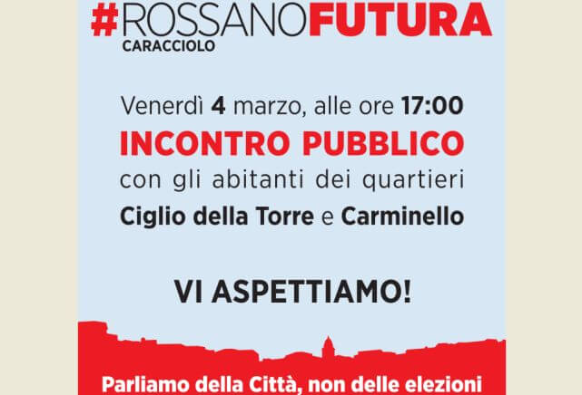 ROSSANO - PARLIAMO DELLA CITT E NON DELLE ELEZIONI