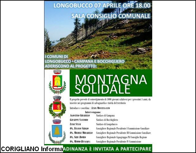 LONGOBUCCO - MONTAGNA SOLIDALE, 5000 GIOVANI COINVOLTI