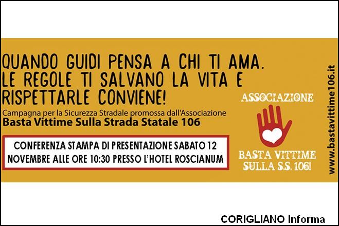 Lassociazione Basta Vittime 106 promuove una importante campagna di sicurezza stradale