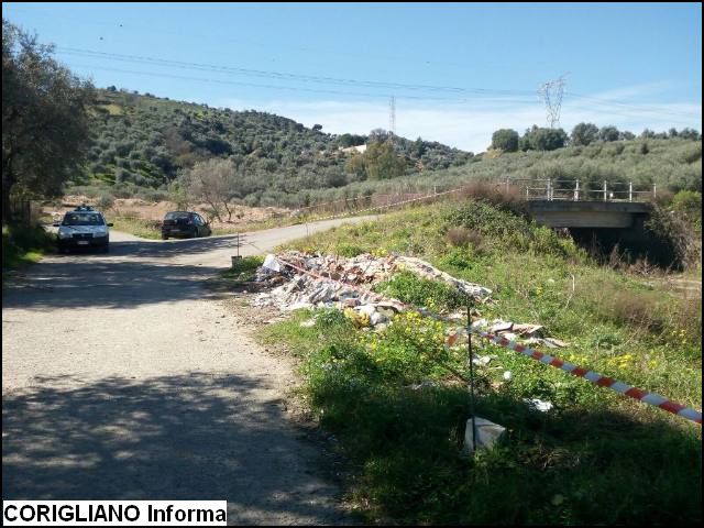 Rossano - Polizia municipale scopre discarica a Fellino