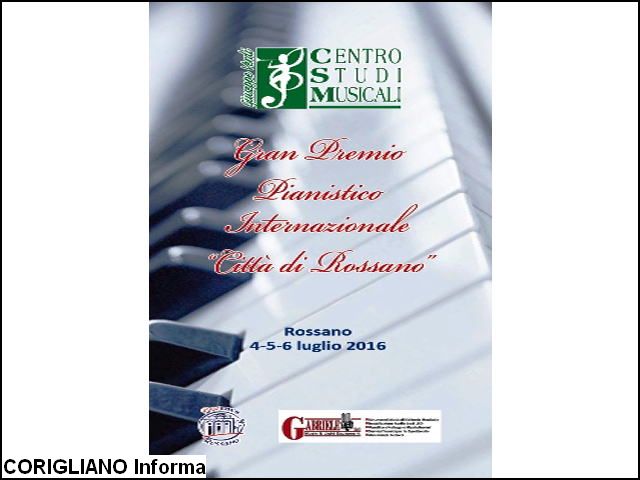 Rossano - Gran premio pianistico internazionale  Citta di Rossano