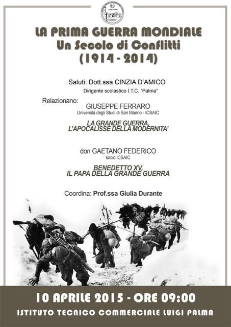 Convegno La I guerra mondiale. Un secolo di conflitti